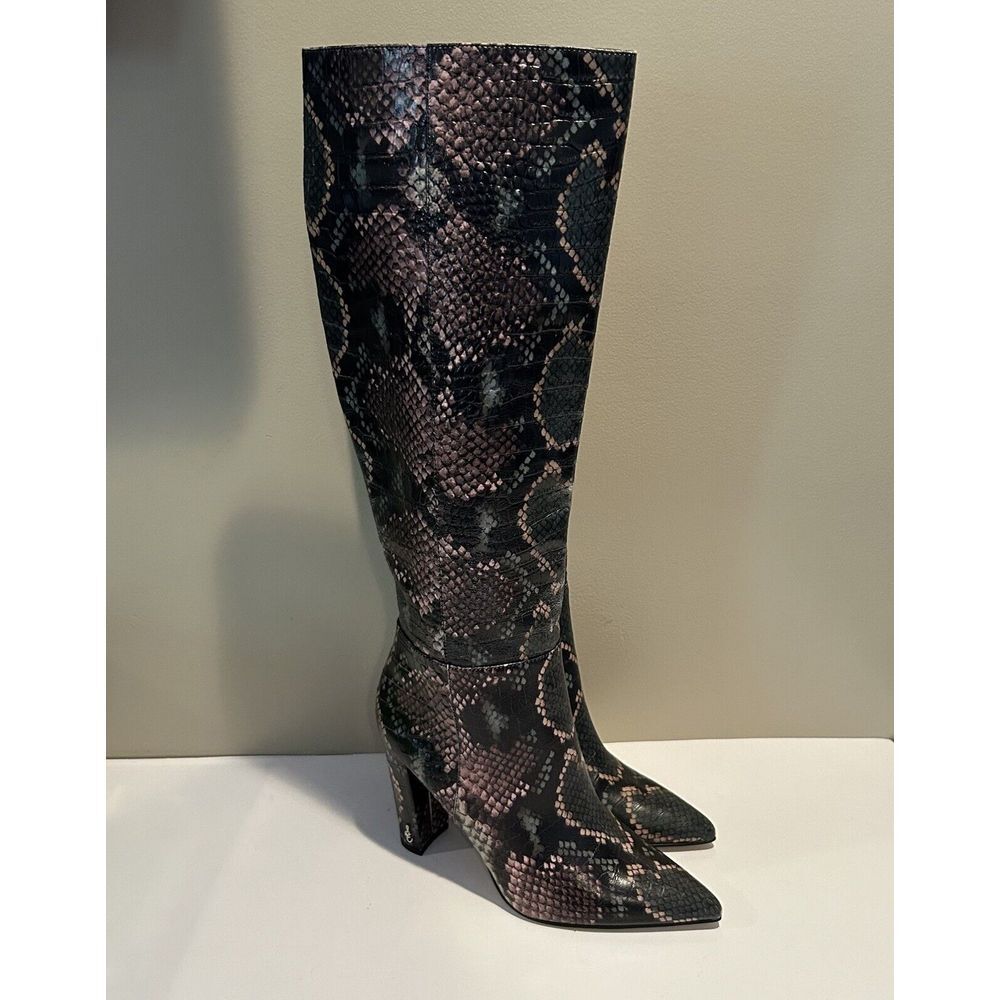 Sam Edelman over the knee rainbow‎ snakeskin boots 7.5